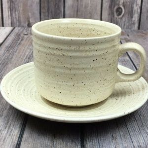 Churchill Stonecast Homespun Cup Saucer Vintage